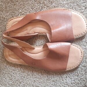 Born tan leather sandals size 10